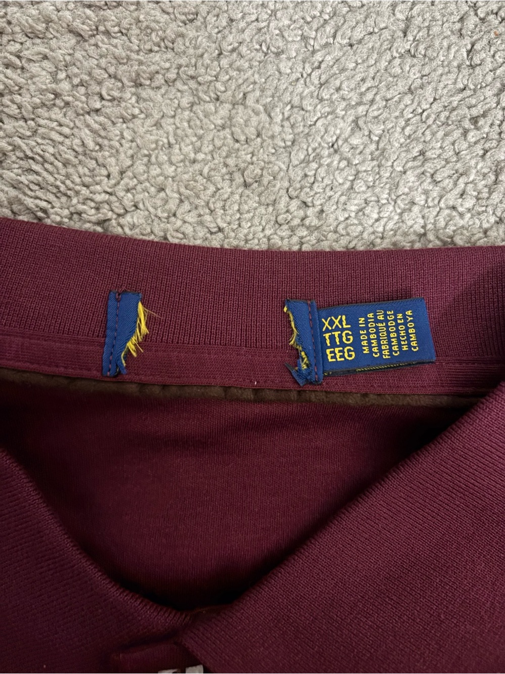 Polo Ralph Lauren Men's Long-Sleeve Polo Shirt - Burgundy Size 2XL - Picture 3 of 13